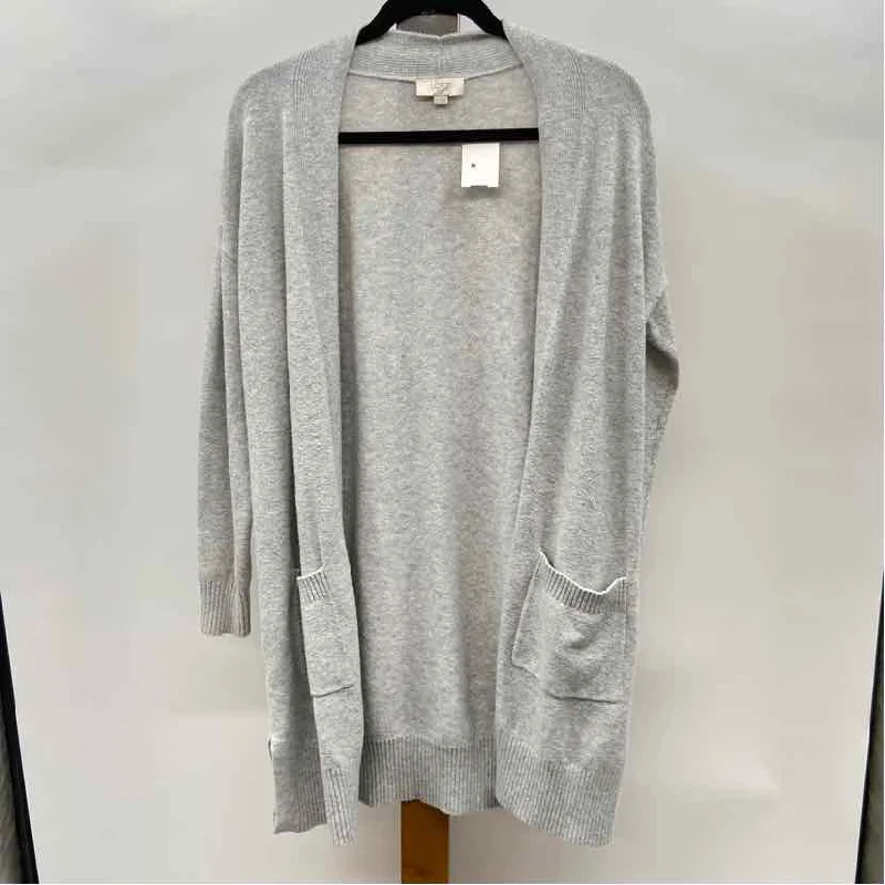 Loft Women's Size M Gray Solid Cardigan