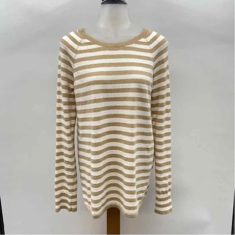 Lilly Pulitzer Women's Size M Gold Stripe Long Sleeve Shirt