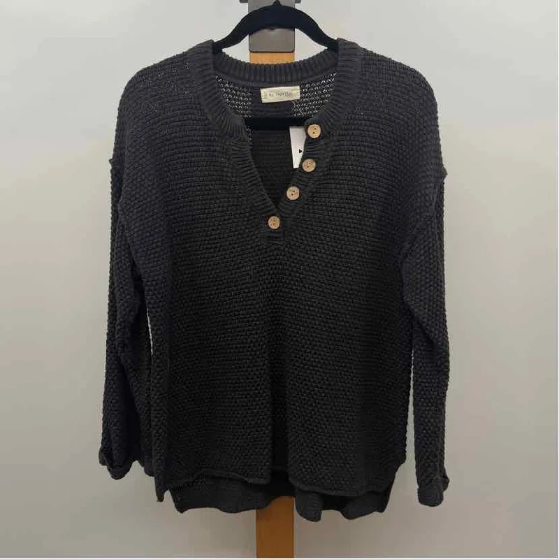 By Together Women's Size S Charcoal Textured Sweater