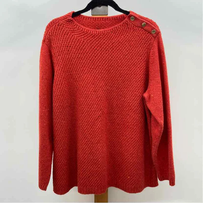 Talbots Women's Size 2X Burnt Orange Textured Sweater