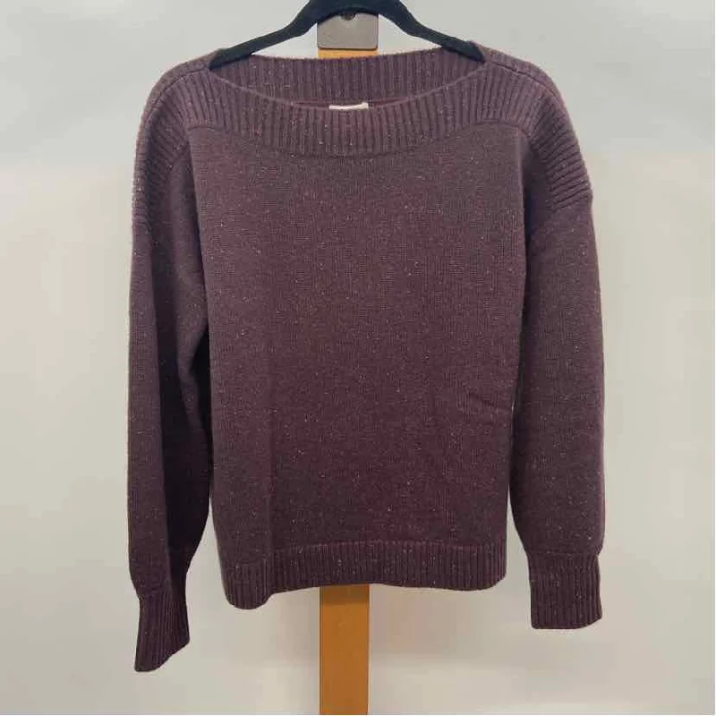 Garnet Hill Women's Size M Wine Flecked Sweater