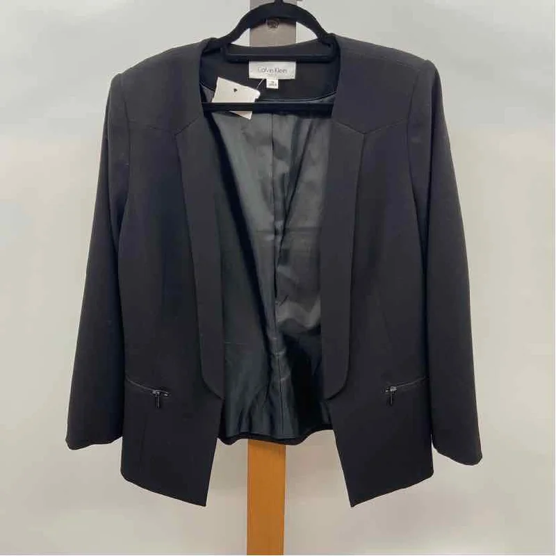 Calvin Klein Women's Size 12 Black Solid Jacket