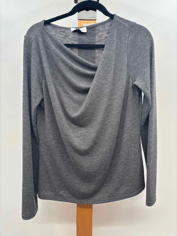 Michael Stars Women's Size M Charcoal Heathered Long Sleeve Shirt