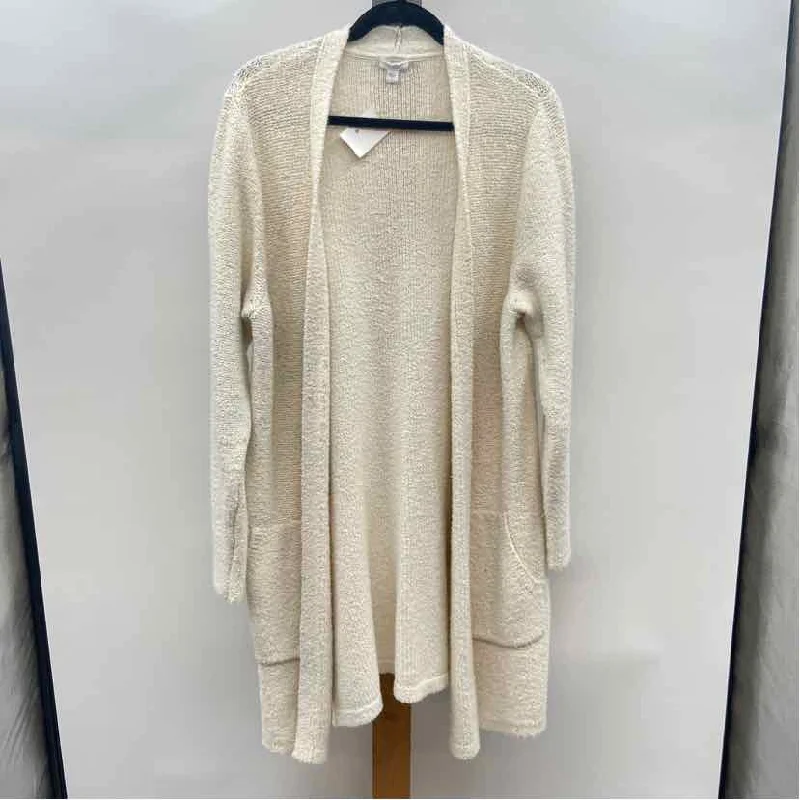 JJill Women's Size L Ivory Solid Cardigan