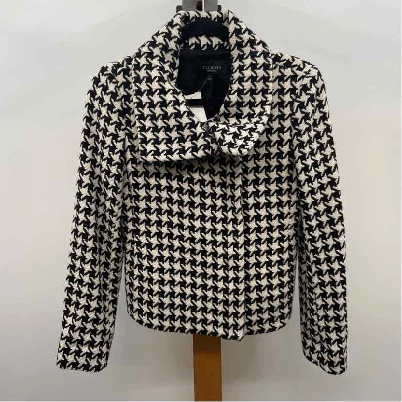 Talbots Women's Size 2 Black Houndstooth Jacket