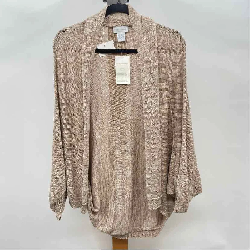 Soft Surroundings Women's Size 2X Tan Heathered Cardigan