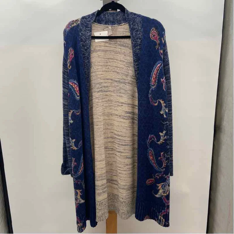 Chico's Women's Size XXL Blue Paisley Cardigan