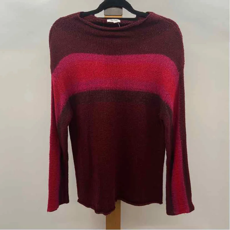 Maurices Women's Size M maroon Stripe Sweater