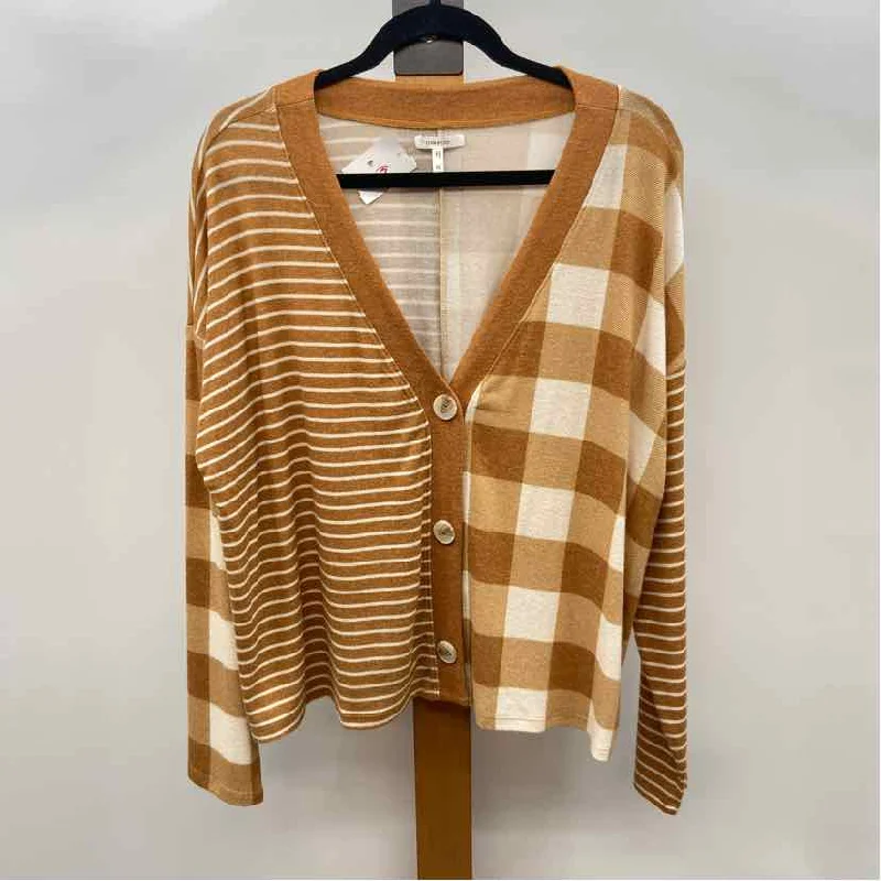 Maurices Women's Size XL camel Checkered Cardigan