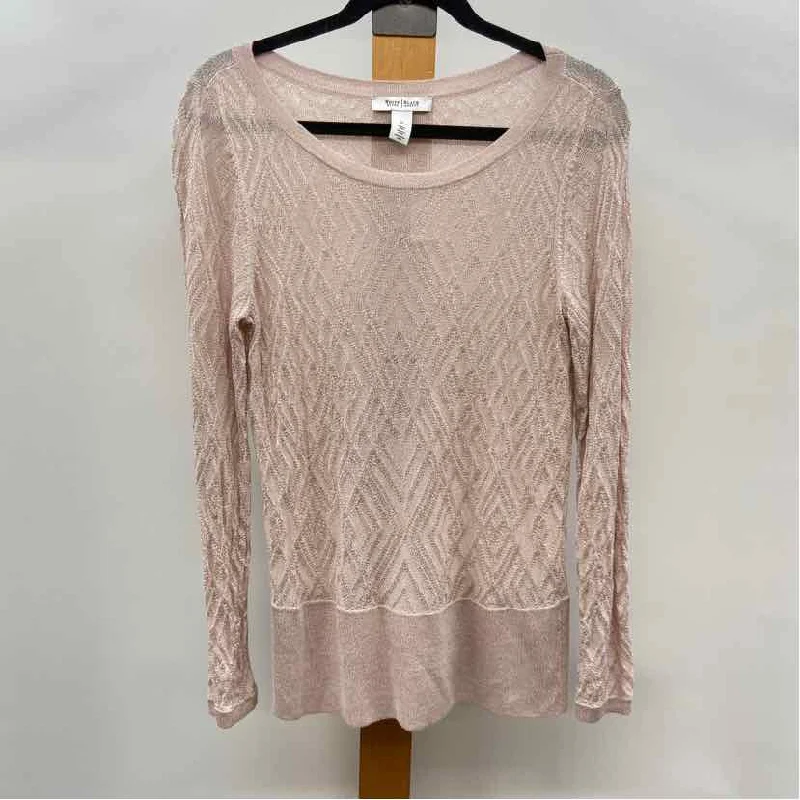 White House Black Market Women's Size M Blush Shimmer Sweater