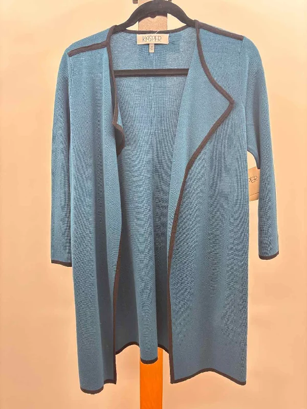 Kasper Women's Size XS Teal Solid Cardigan