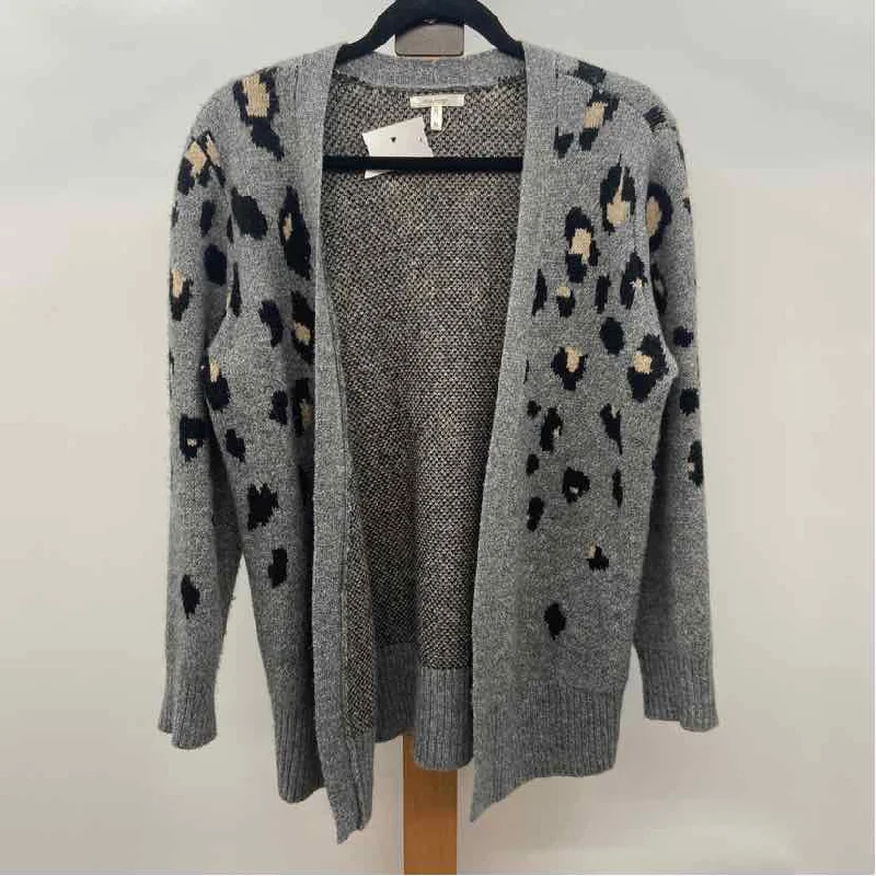 Maurices Women's Size M Gray Animal Print Cardigan