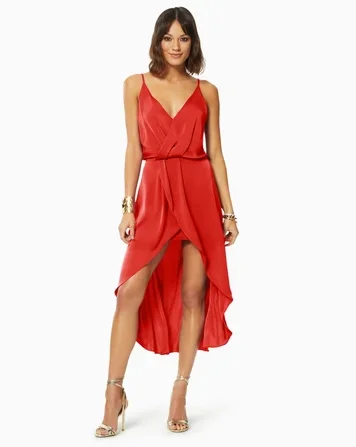 Lina Dress - Bright Red