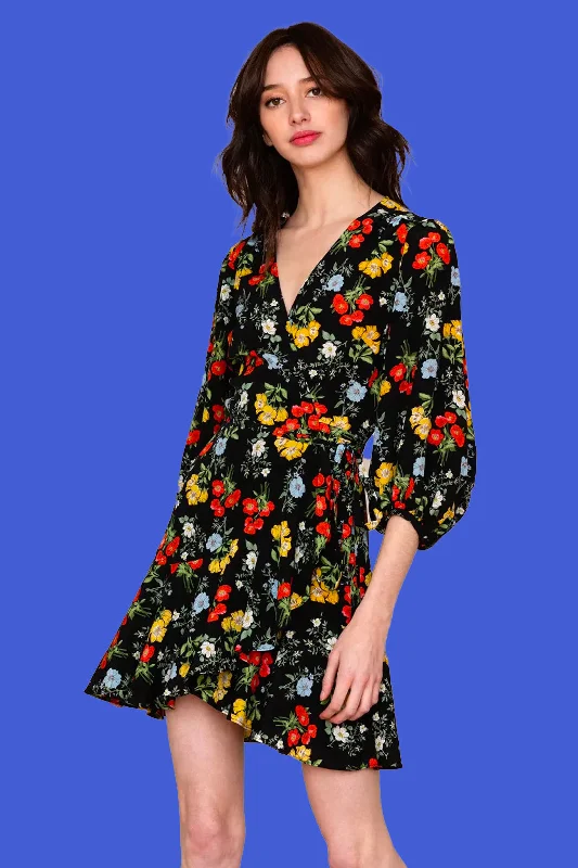 Love Wins Dress - Black Floral