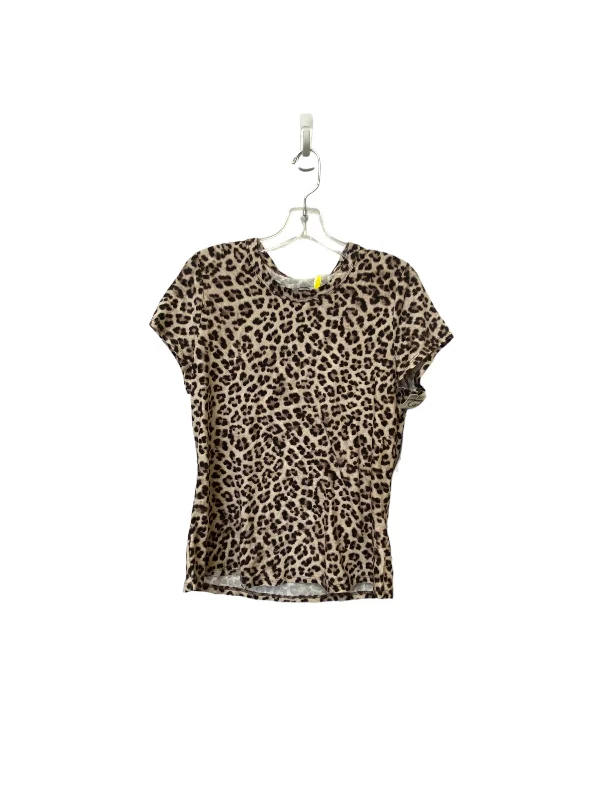 Animal Print Top Short Sleeve Inc, Size L