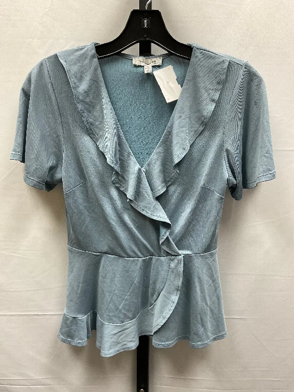 Blue Top Short Sleeve Monteau, Size S