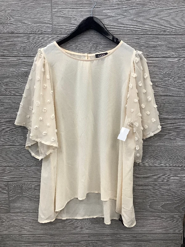 Cream Top Short Sleeve Gigio, Size L