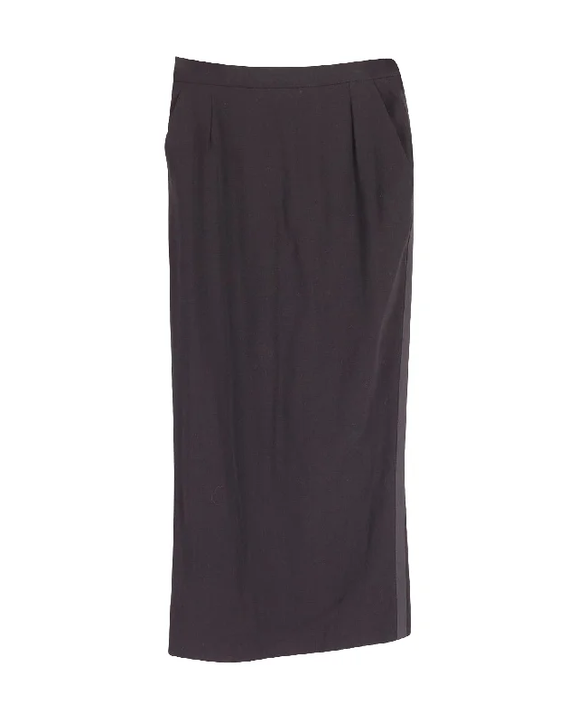 Dolce and Gabbana High-Waisted Pencil Skirt in Black Wool