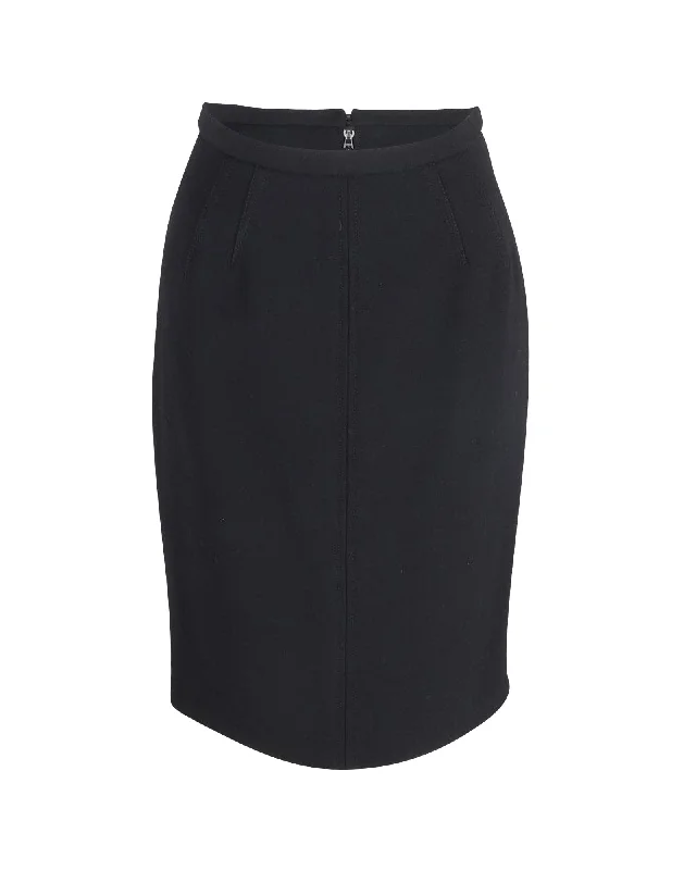 Dolce & Gabbana Pencil Skirt in Black Lana Vergine