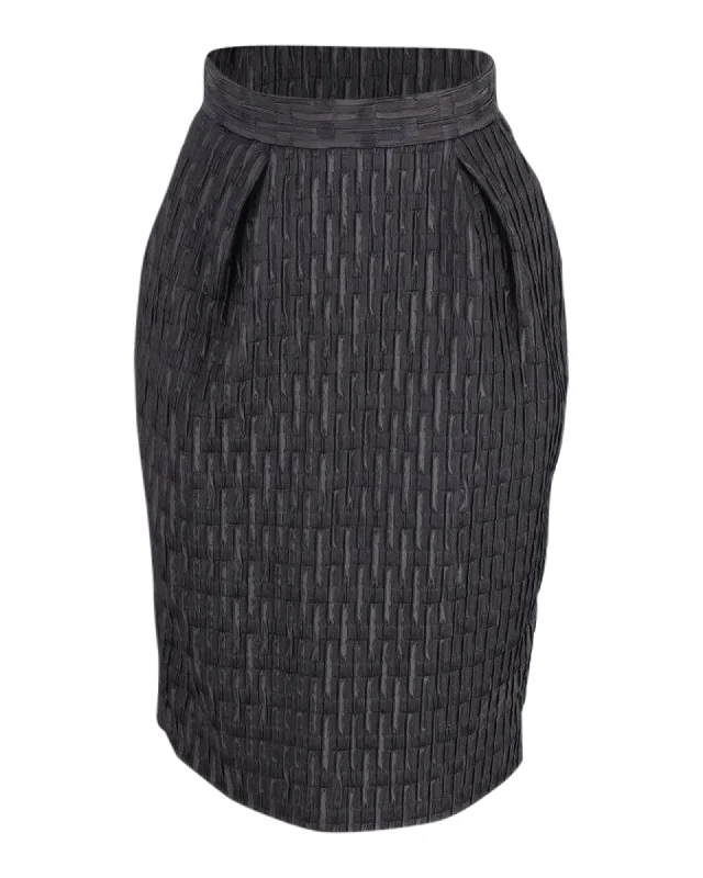 Dolce & Gabbana Pencil Skirt in Black Silk