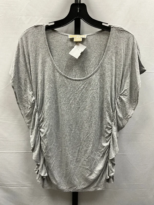 Grey Top Short Sleeve Michael By Michael Kors, Size M