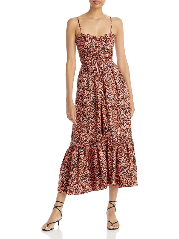 Lilah Womens Printed Long Maxi Dress