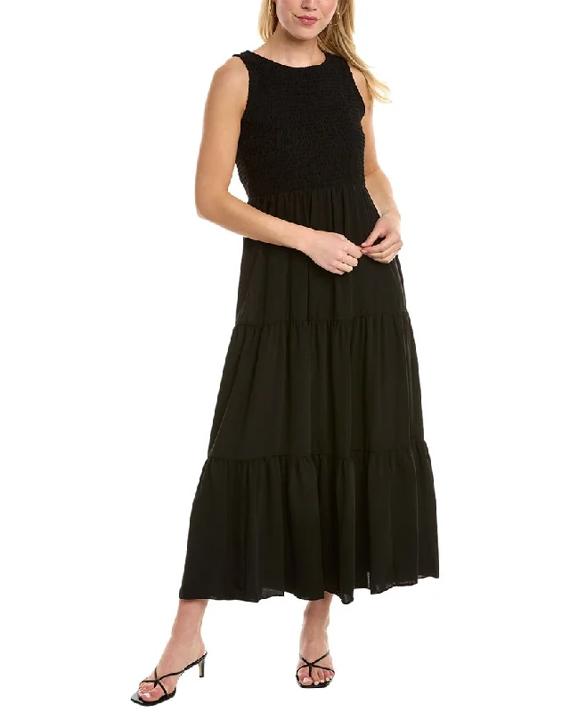 Vince Camuto Crinkle Gauze Maxi Dress