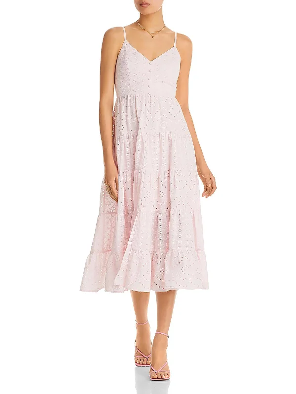 Womens Eyelet Maxi Sundress