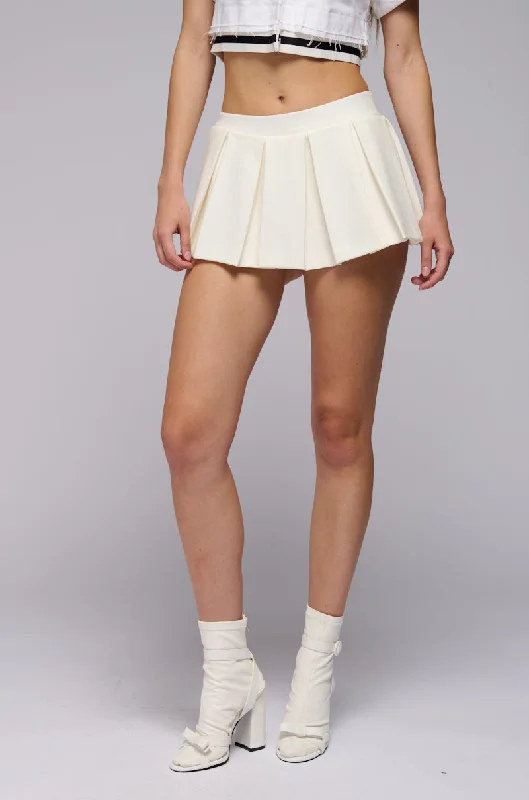 YOURS TRULY MICRO MINI SKORT IN WHITE