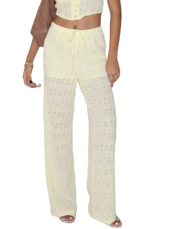 I Love Lemon Lace Pants In Ivory