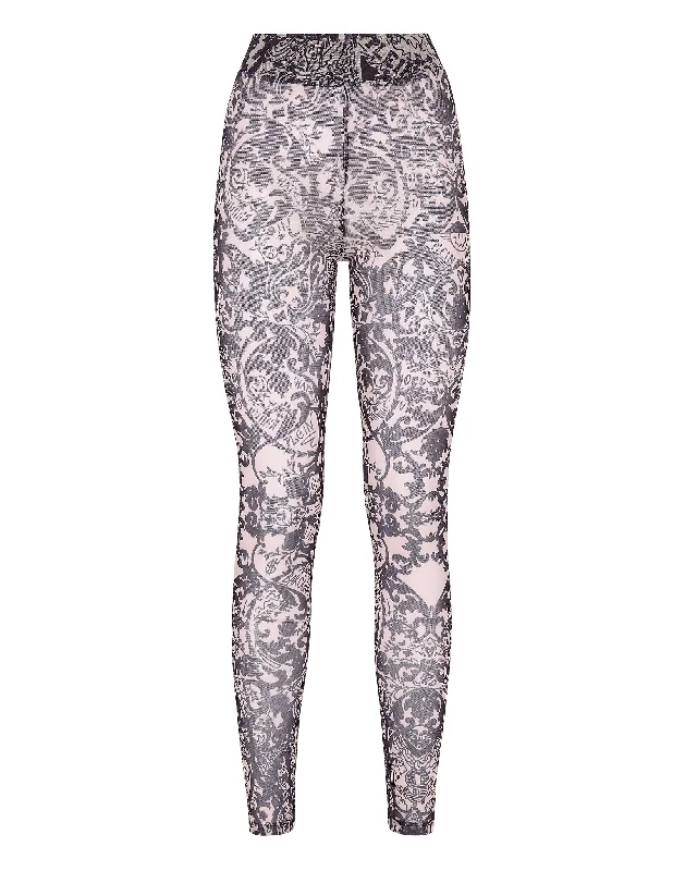 Leggings Stretch Printed Tulle New Baroque