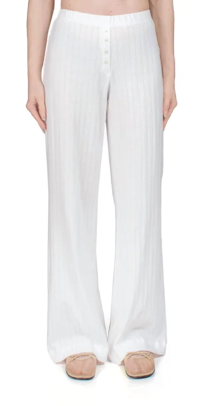 Pointelle Boxer Pants In White