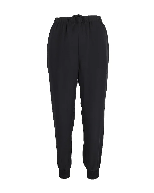 Theory Lounge Pants in Black Silk