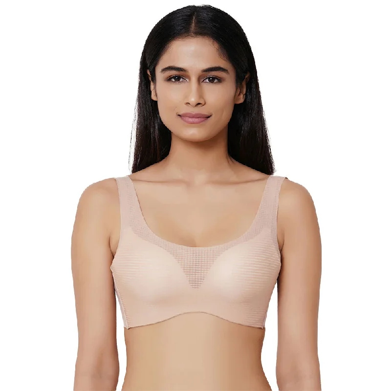 Aura Padded Non-wired 3/4th Cup Everyday Wear Full coverage Bra - Beige