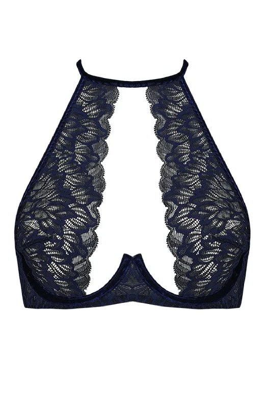 Azzurra High Neck Plunge Bra