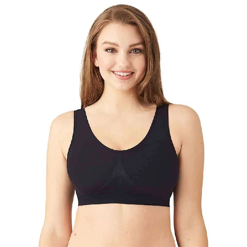 B-Smooth Padded Non-wired Full Cup Everyday Wear Full coverage Bralette - Black