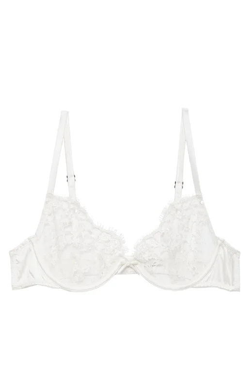 Beaded Iris Lace Unlined Demi Bra