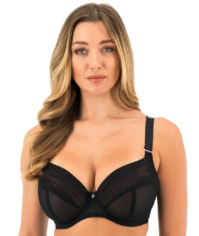 Fantasie Devote Underwire Side Support Plunge Bra - Black