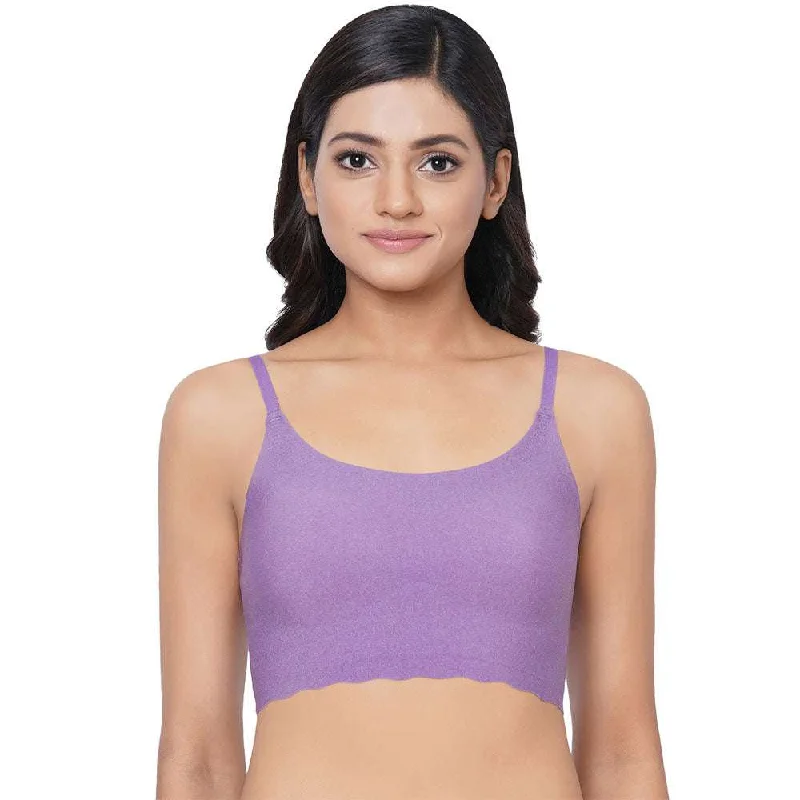 Gococi Padded Non-Wired Full Coverage Seamless T-Shirt Bra - Purple