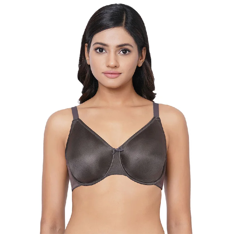 Pixie Non Padded Wired Full Cup Everyday Wear Plus Size Full Support Minimizer Bra - Dark Grey