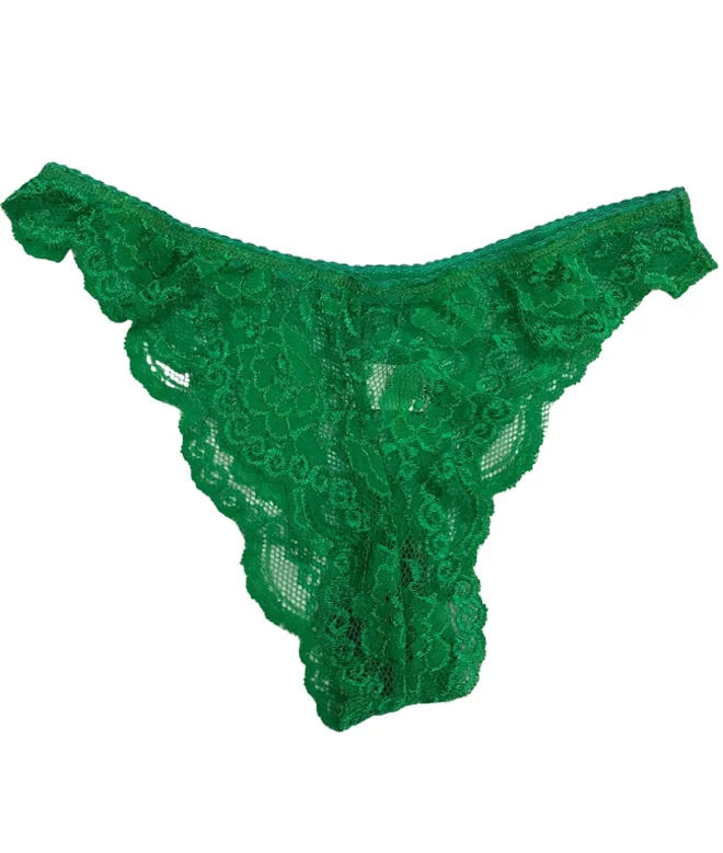 Panty con Encaje Verde Modelo Corina