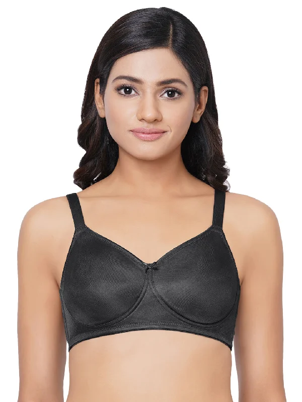 Pixie 2.0 Non Padded Non-Wired Full Cup Everyday Wear Plus Size Full Support Minimizer Bra - Black