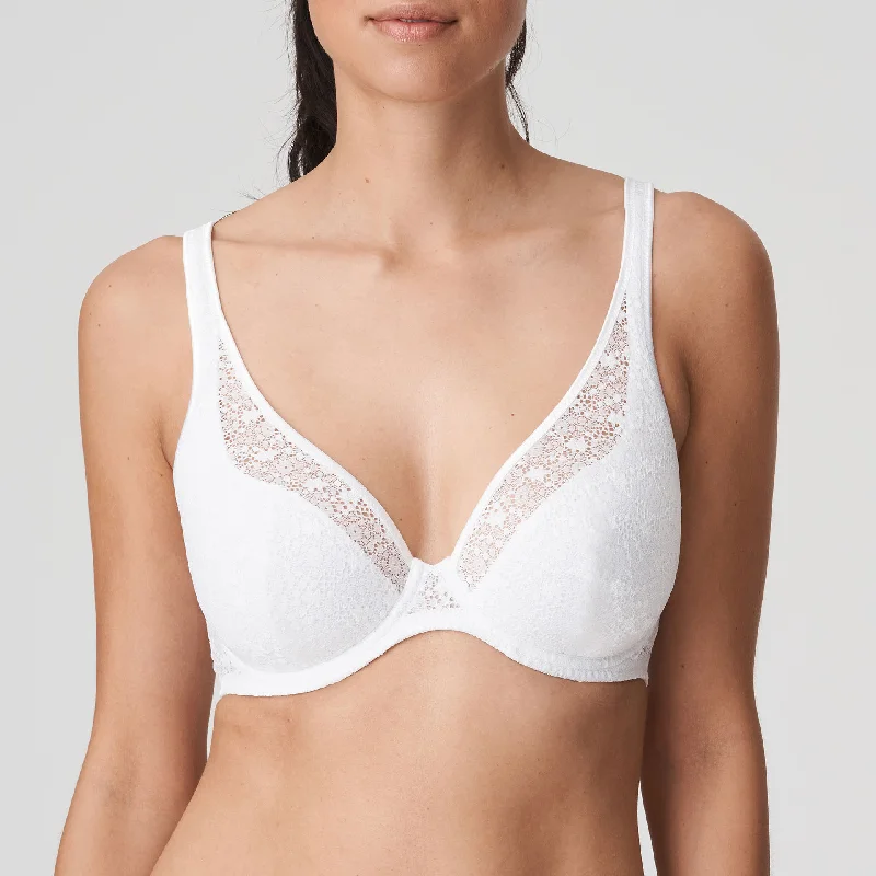 Prima Donna Twist Epirus Half Padded Plunge Bra in White