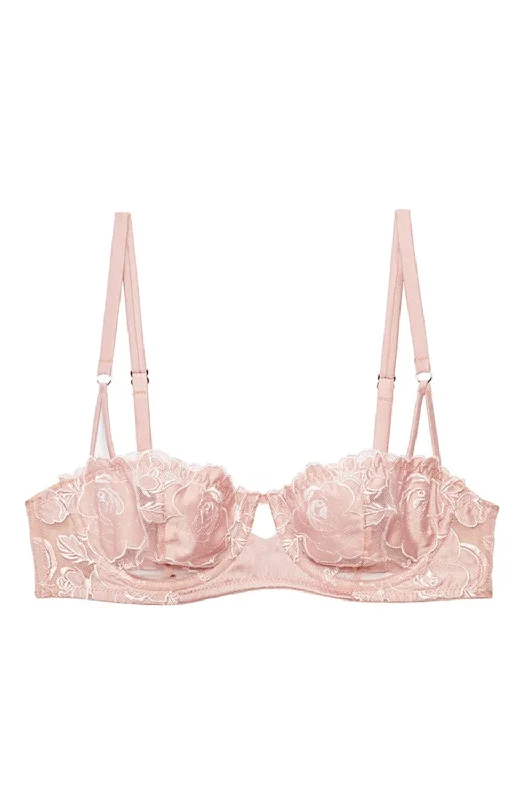 Rose Logo Embroidery Balconette Bra