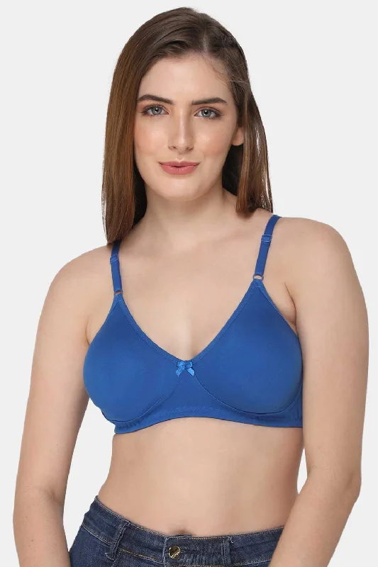 Medium Coverage Non-Wired Non-Padded Intimacy Saree Bra - Blue -  INT29