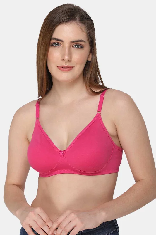 Medium Coverage Non-Wired Non-Padded Intimacy Saree Bra - Fuchsia - INT29