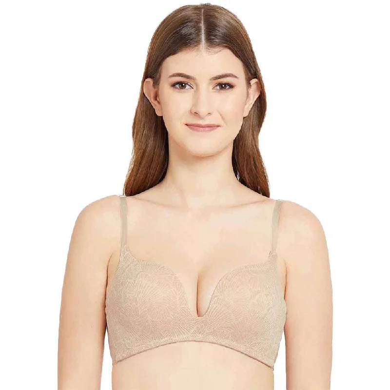 Ecozen Padded Non-wired 3/4th Cup Everyday Wear Push-up Bra - Beige