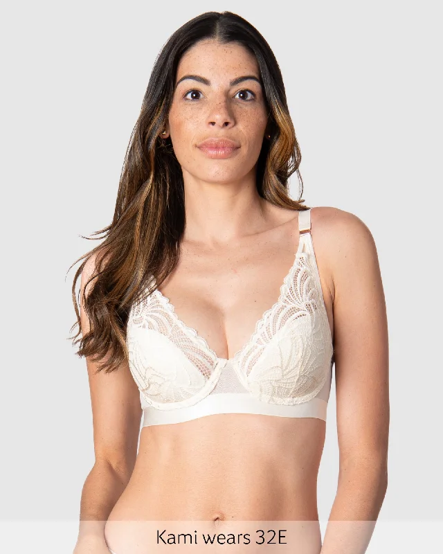 Warrior Plunge Nursing Bra - Ivory