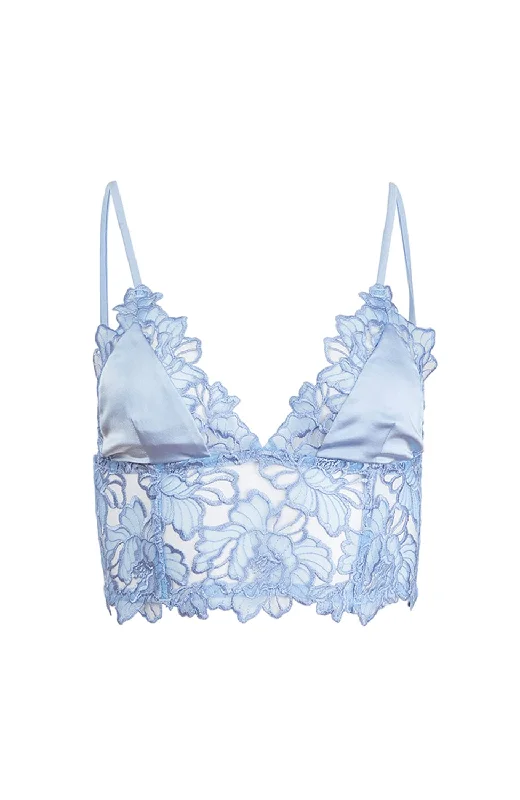 Whitney Embroidery Longline Triangle Bralette