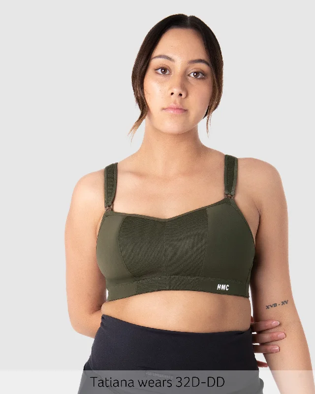 Zen Sport Nursing Bra - Olive